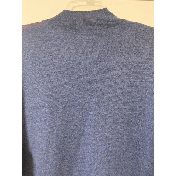 Oliver Ridley 100% Extra Fine Merino Wool 1/4 Zip Casual Or Golf Sweater Size L - Picture 5 of 7